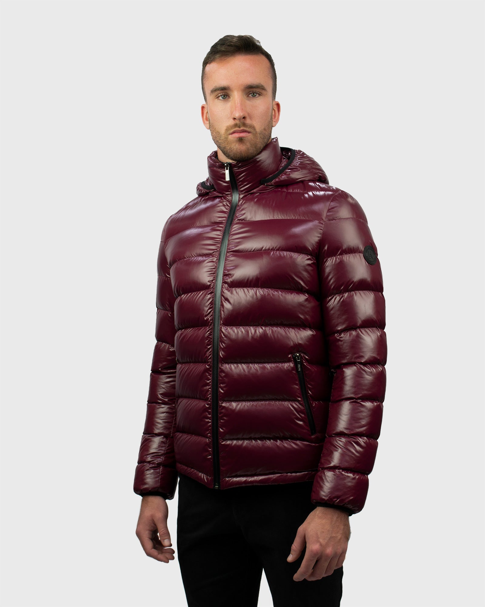 KARL LAGERFELD 505032-592532 WINE DUCK DOWN PUFFER JACKET