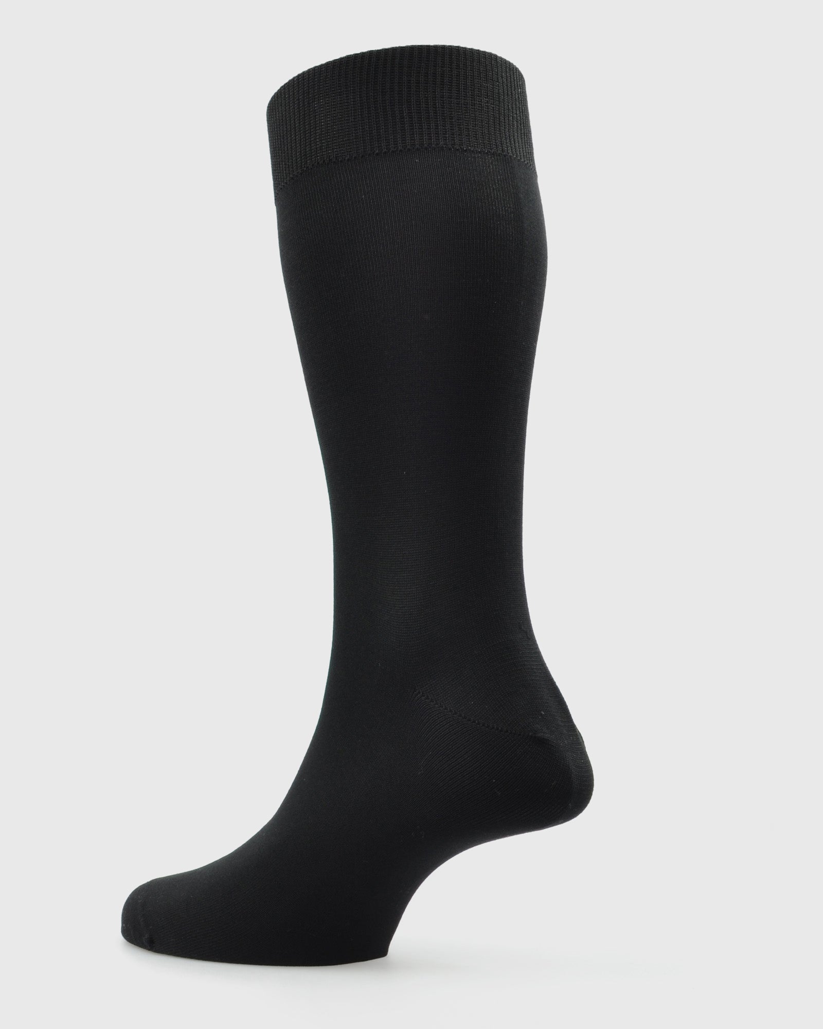 VISCONTI A590V PLAIN BLACK SOCKS
