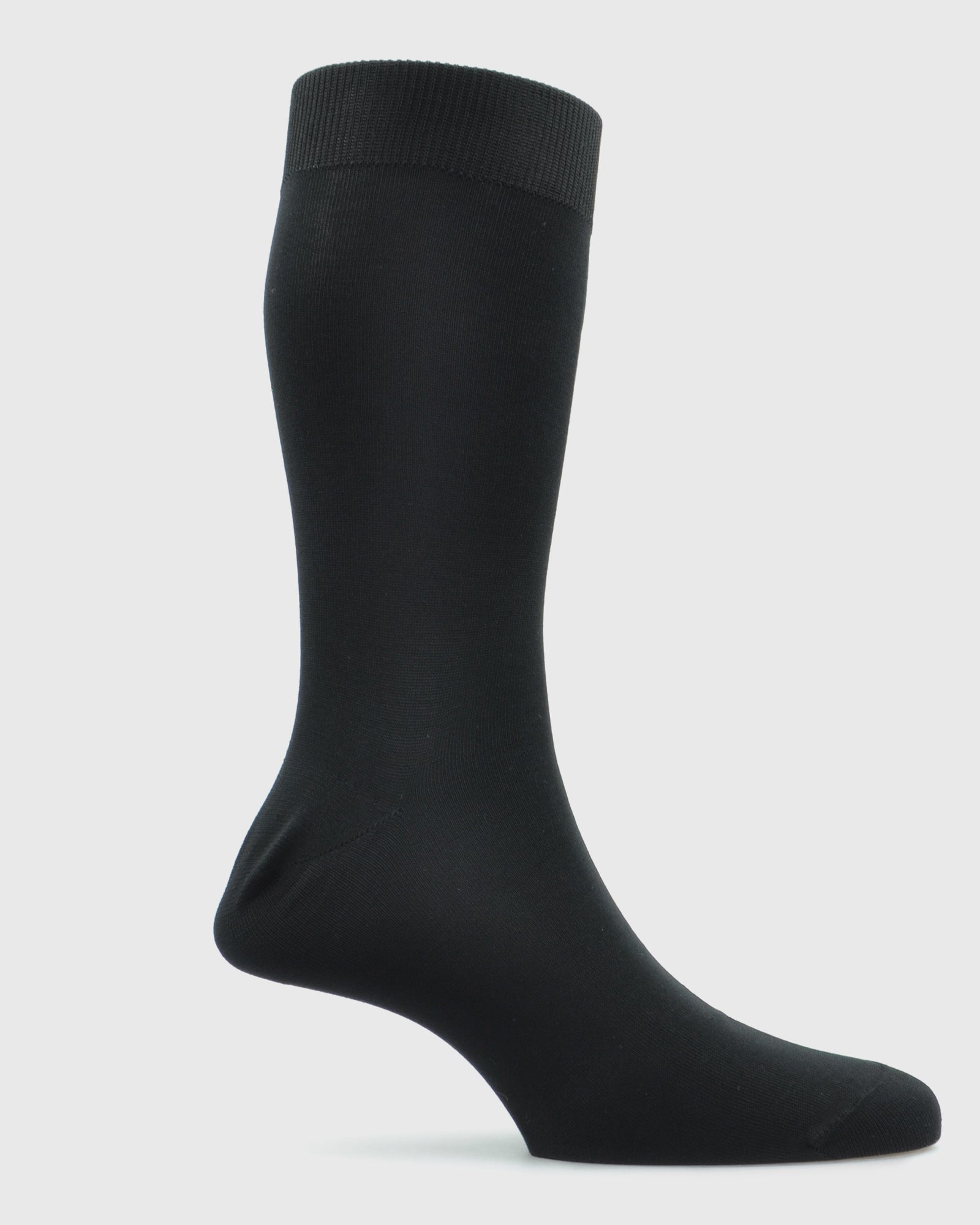 VISCONTI A590V PLAIN BLACK SOCKS