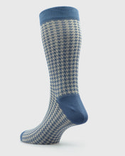 Load image into Gallery viewer, VISCONTI JAC20 HOUNDSTOOTH BLUE SOCKS