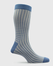 Load image into Gallery viewer, VISCONTI JAC20 HOUNDSTOOTH BLUE SOCKS