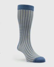 Load image into Gallery viewer, VISCONTI JAC20 HOUNDSTOOTH BLUE SOCKS