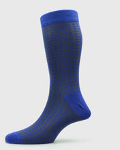 Load image into Gallery viewer, VISCONTI JAC20 HOUNDSTOOTH COBALT SOCKS