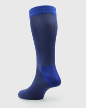 Load image into Gallery viewer, VISCONTI JAC20 HOUNDSTOOTH COBALT SOCKS