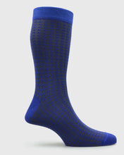 Load image into Gallery viewer, VISCONTI JAC20 HOUNDSTOOTH COBALT SOCKS
