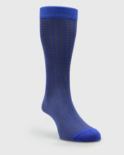 Load image into Gallery viewer, VISCONTI JAC20 HOUNDSTOOTH COBALT SOCKS