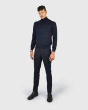 Load image into Gallery viewer, VISCONTI W23R NAVY WOOL ROLL NECK / POLO NECK