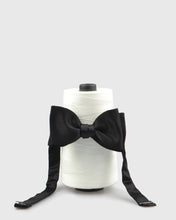 Load image into Gallery viewer, FRANCESCO TOME TYOFT-01 SELF TIE PLAIN BLACK SILK BOW