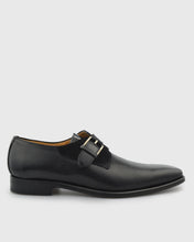 Load image into Gallery viewer, L'STONY 85553MS PERFORATED SEMI PATENT BLACK MONK STRAP