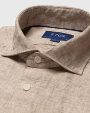 Load image into Gallery viewer, ETON 10000321738 OATMEAL SLIM LINEN SC SHIRT