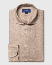 Load image into Gallery viewer, ETON 10000321738 OATMEAL SLIM LINEN SC SHIRT