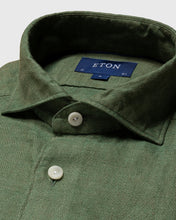 Load image into Gallery viewer, ETON 10000321768 GREEN SLIM LINEN SC SHIRT