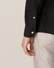 Load image into Gallery viewer, ETON 10000321818 BLACK SLIM LINEN SC SHIRT