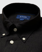 Load image into Gallery viewer, ETON 10000321818 BLACK SLIM LINEN SC SHIRT
