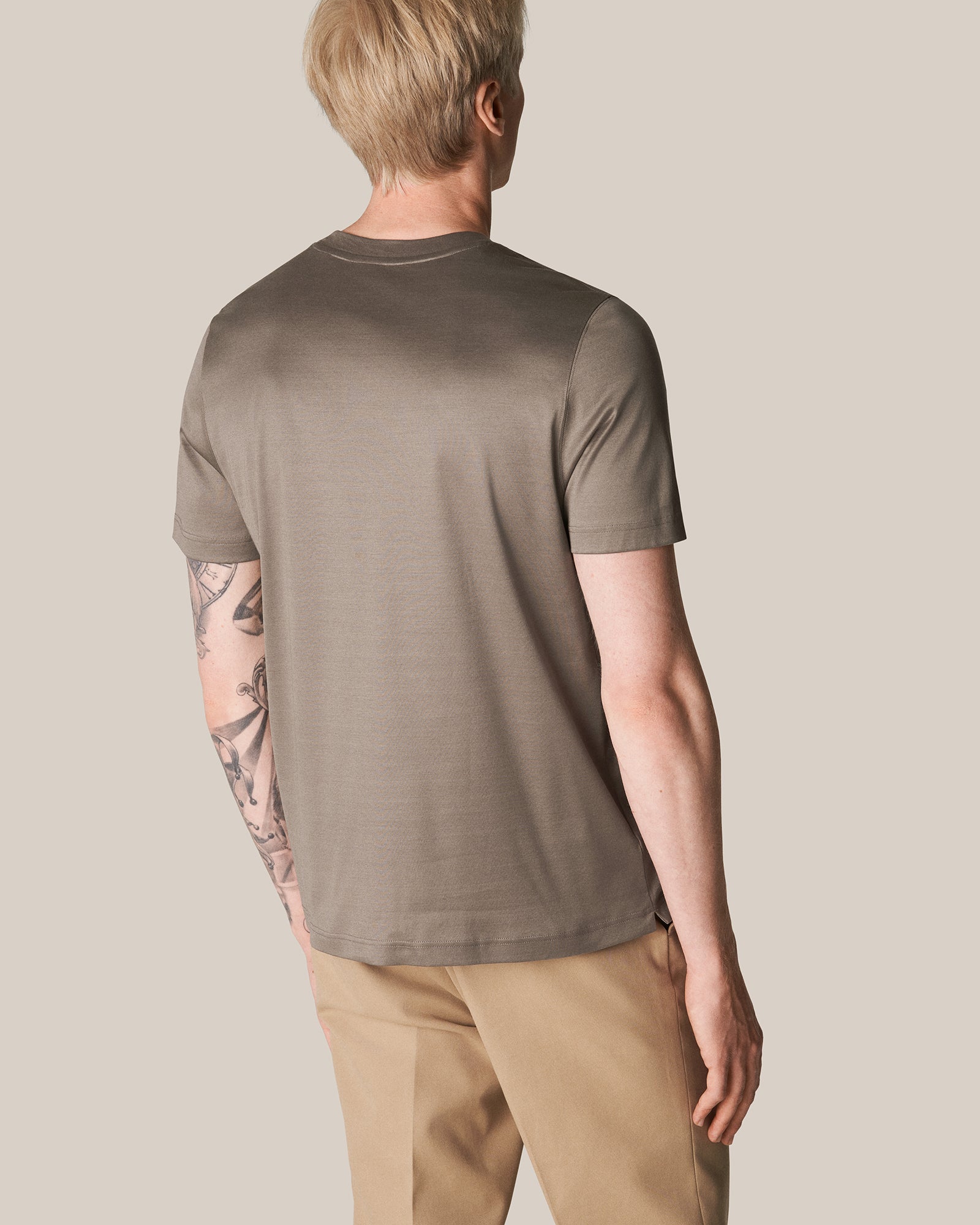 ETON 10000235613 SS FILO DI SCOZIA MOCHA CREW T-SHIRT