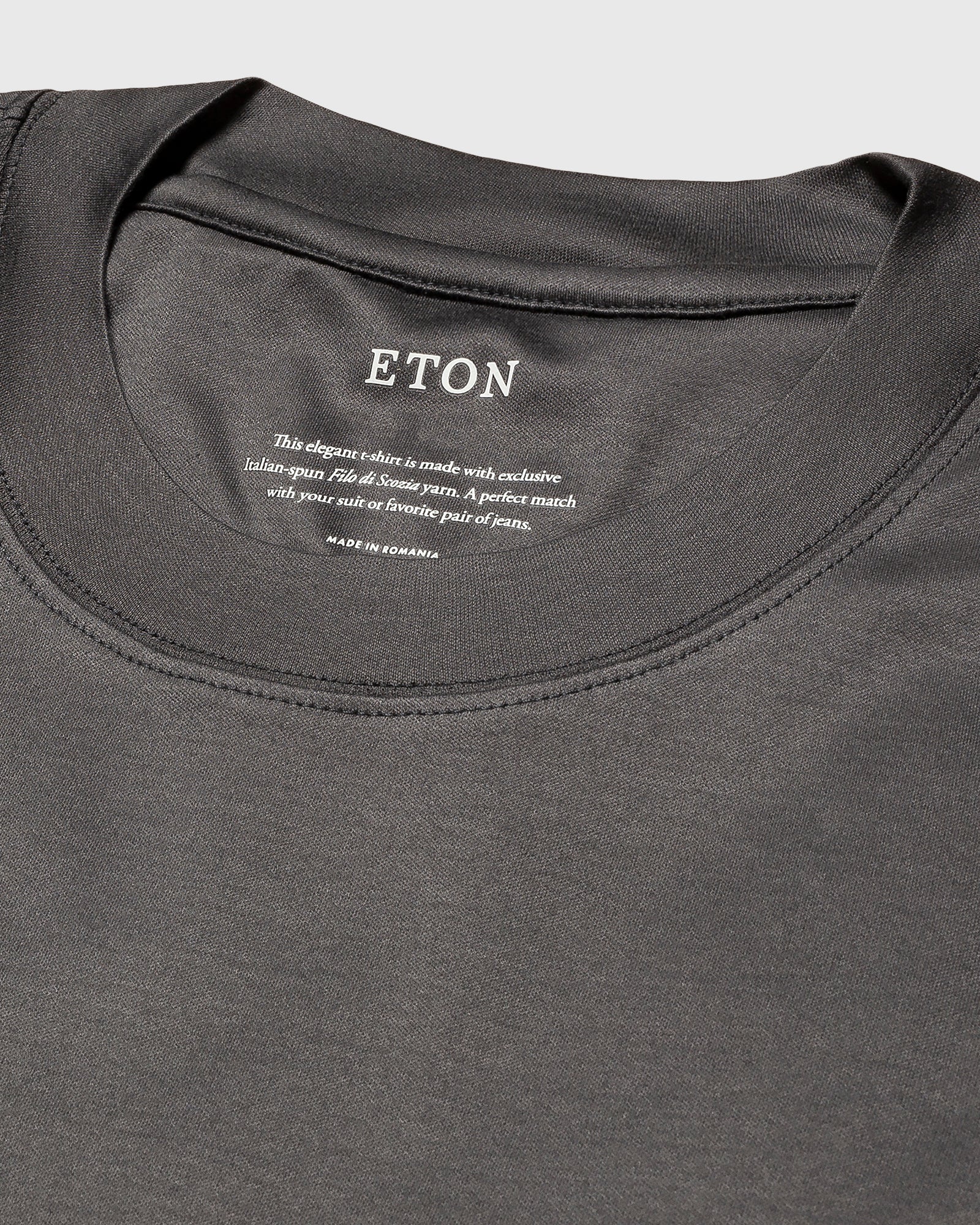 ETON 10000235615 SS FILO DI SCOZIA GREY CREW T-SHIRT