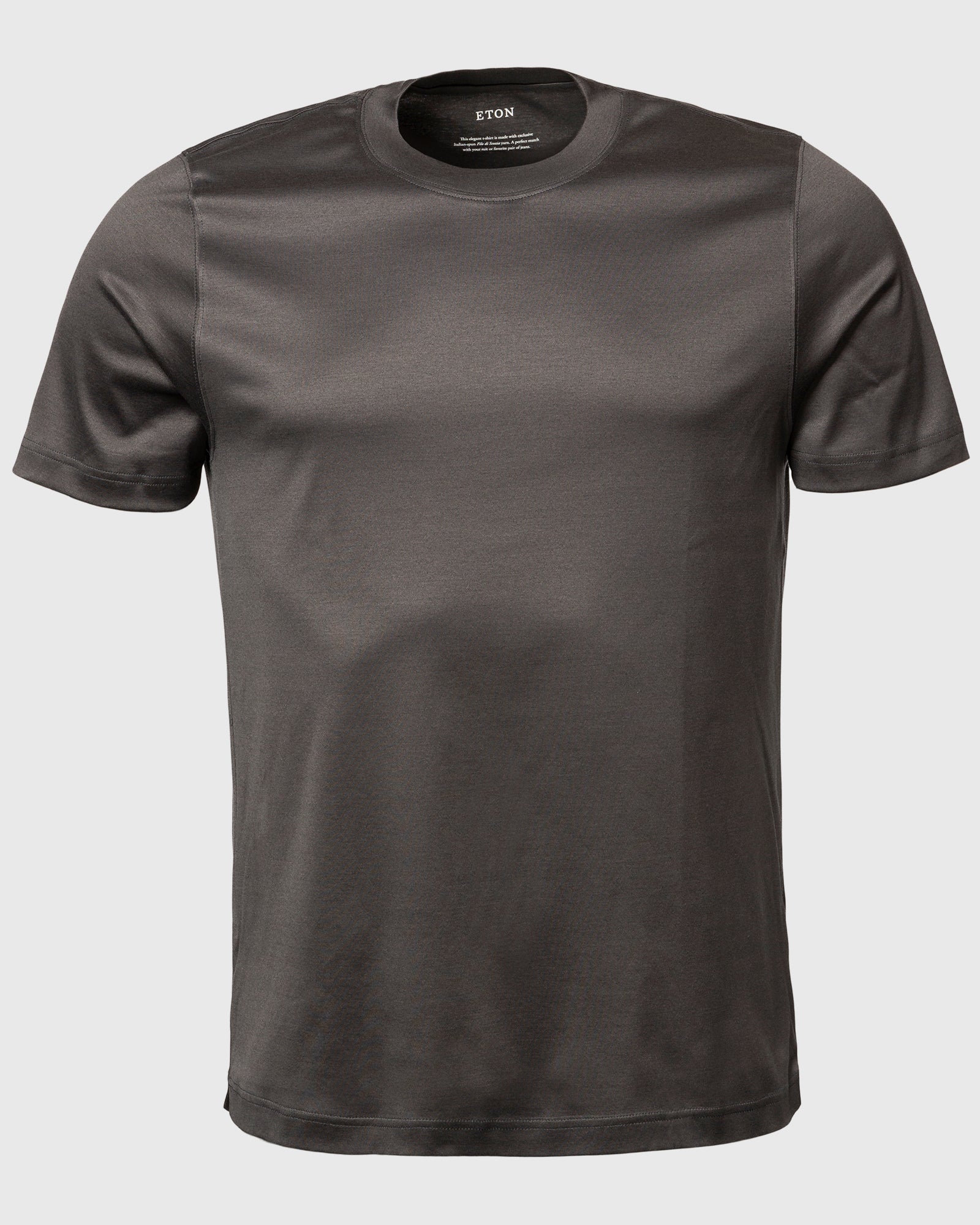ETON 10000235615 SS FILO DI SCOZIA GREY CREW T-SHIRT