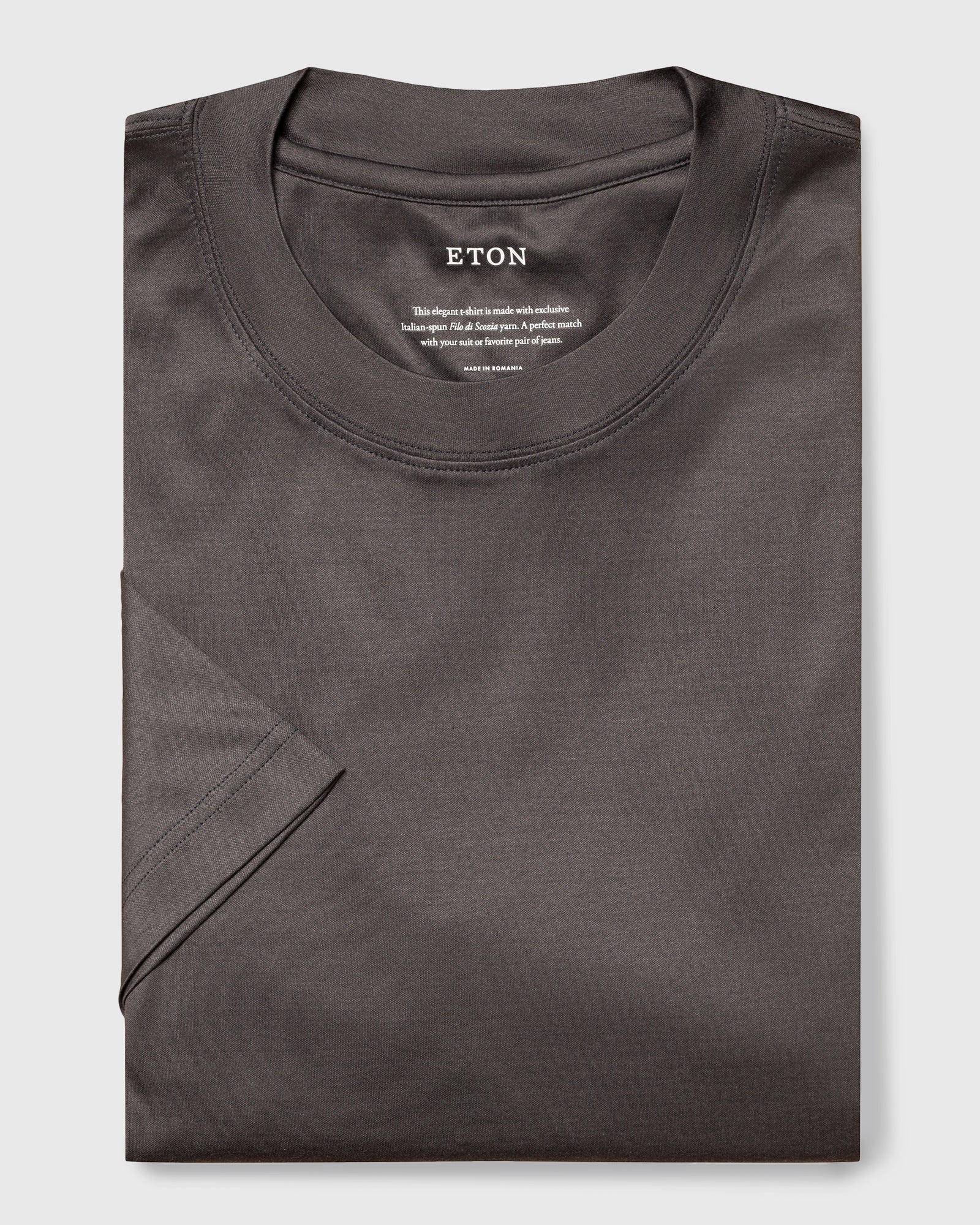 ETON 10000235615 SS FILO DI SCOZIA GREY CREW T-SHIRT