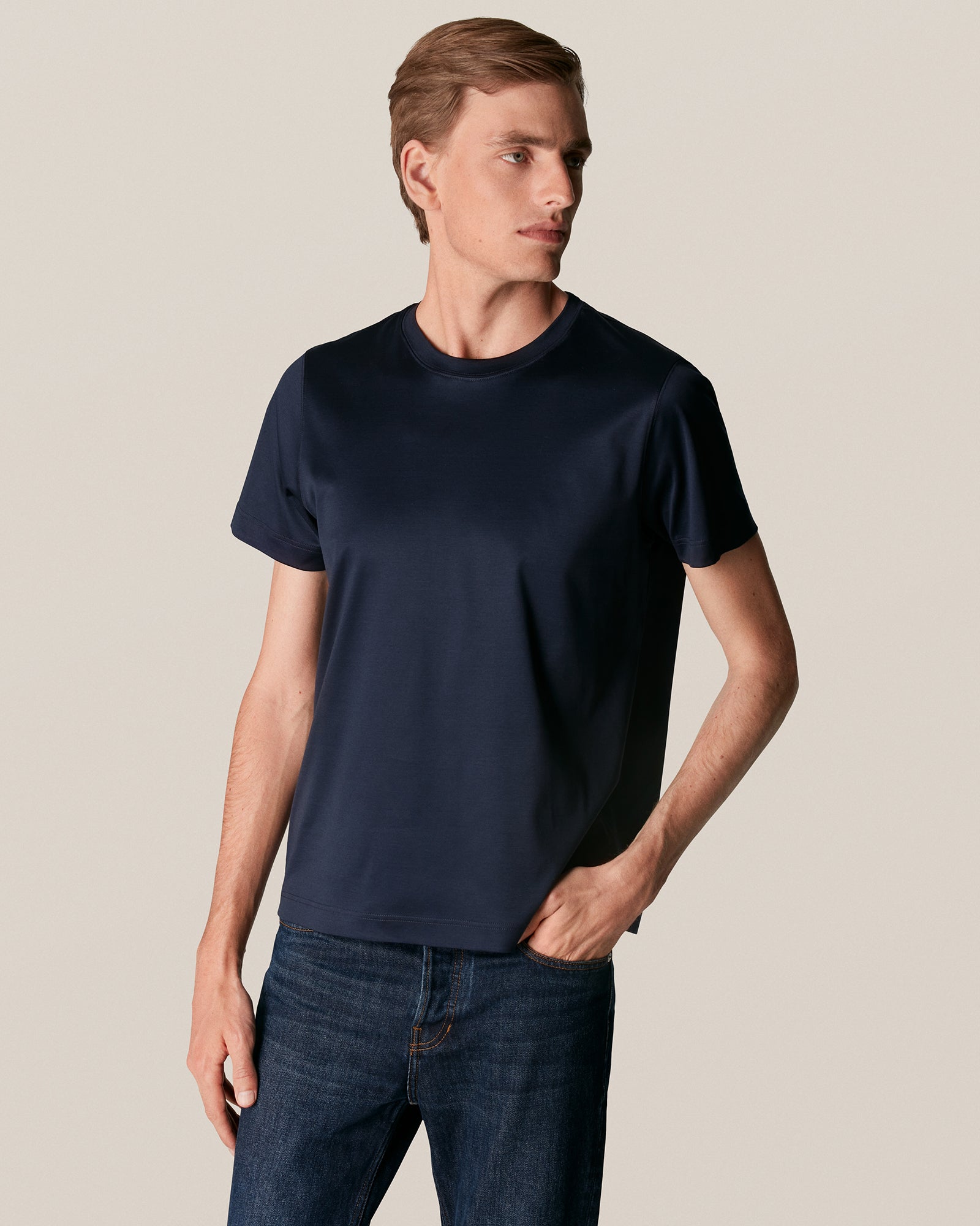 ETON 10000235628 SS FILO DI SCOZIA NAVY CREW T-SHIRT
