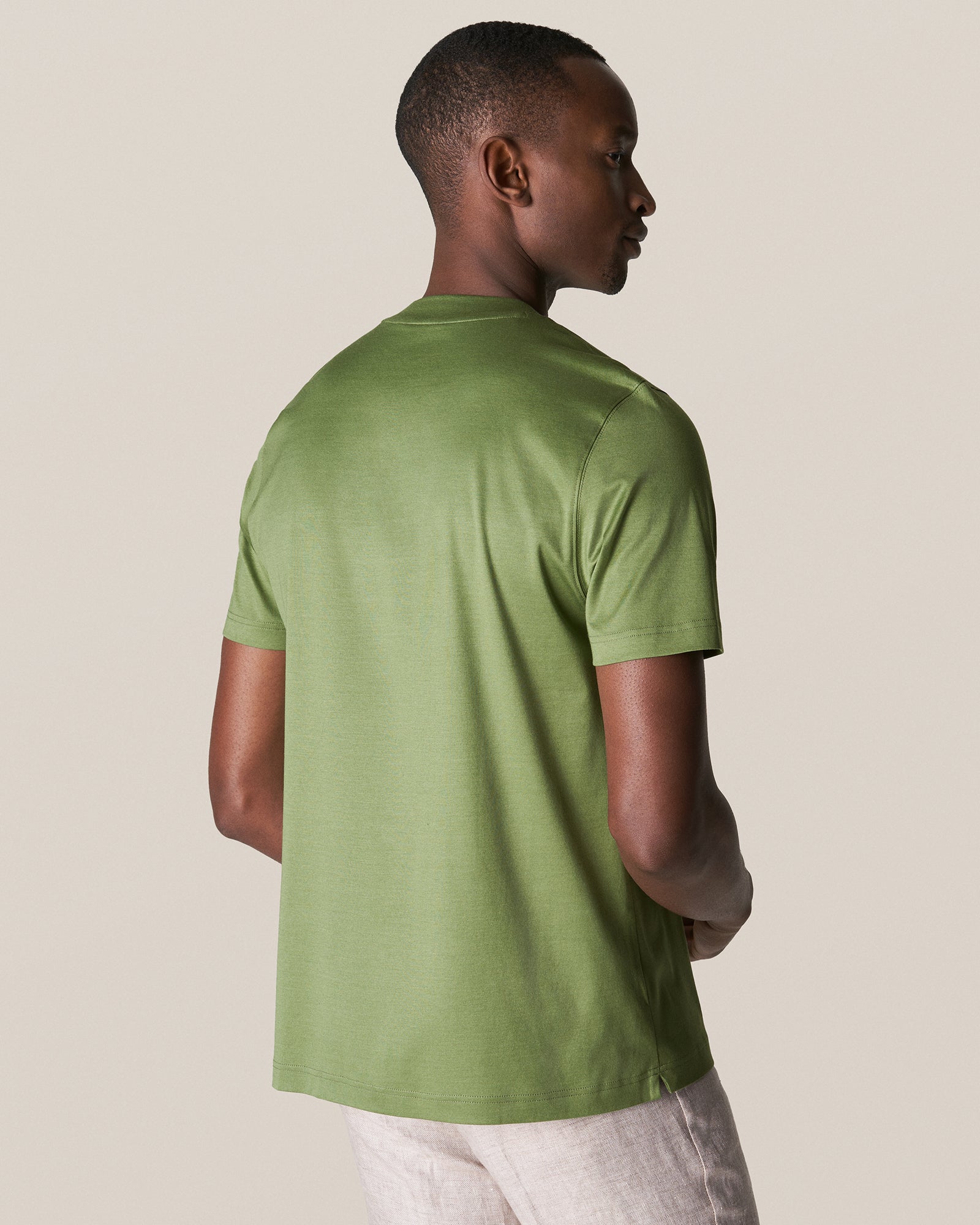 ETON 10000235664 SS FILO DI SCOZIA GREEN CREW T-SHIRT