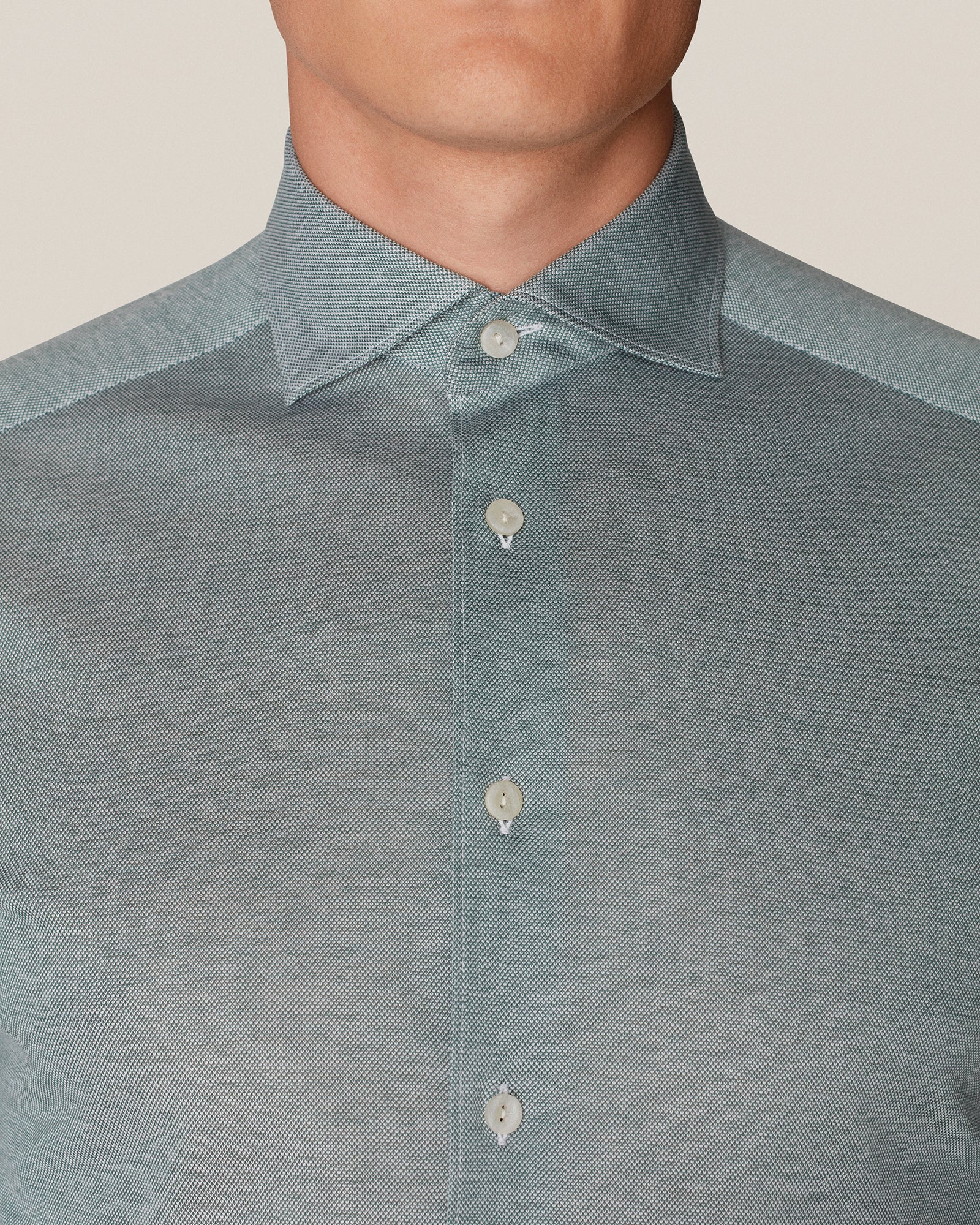 ETON10000264266 GREEN SLIM SC PIQUE SHIRT