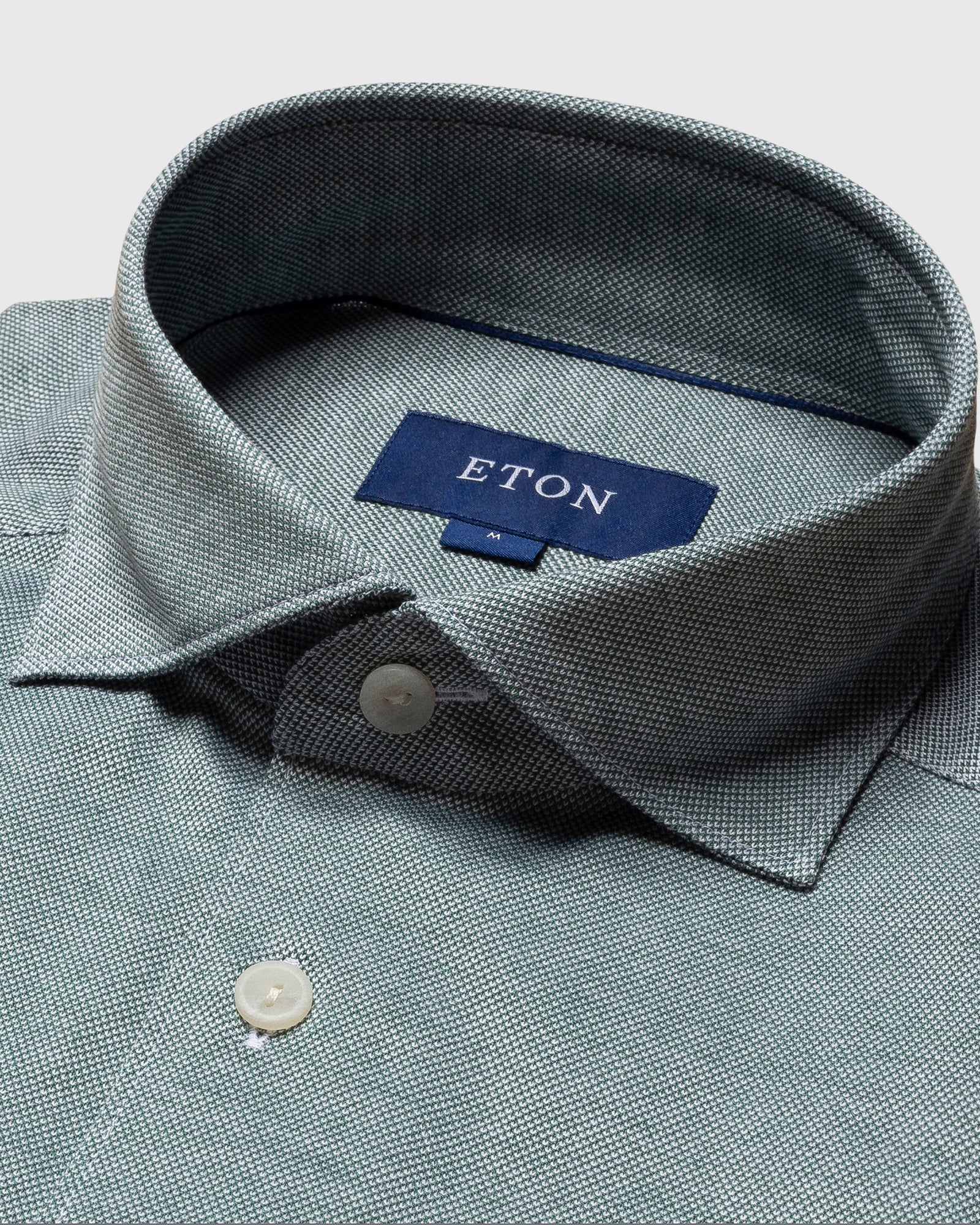 ETON10000264266 GREEN SLIM SC PIQUE SHIRT