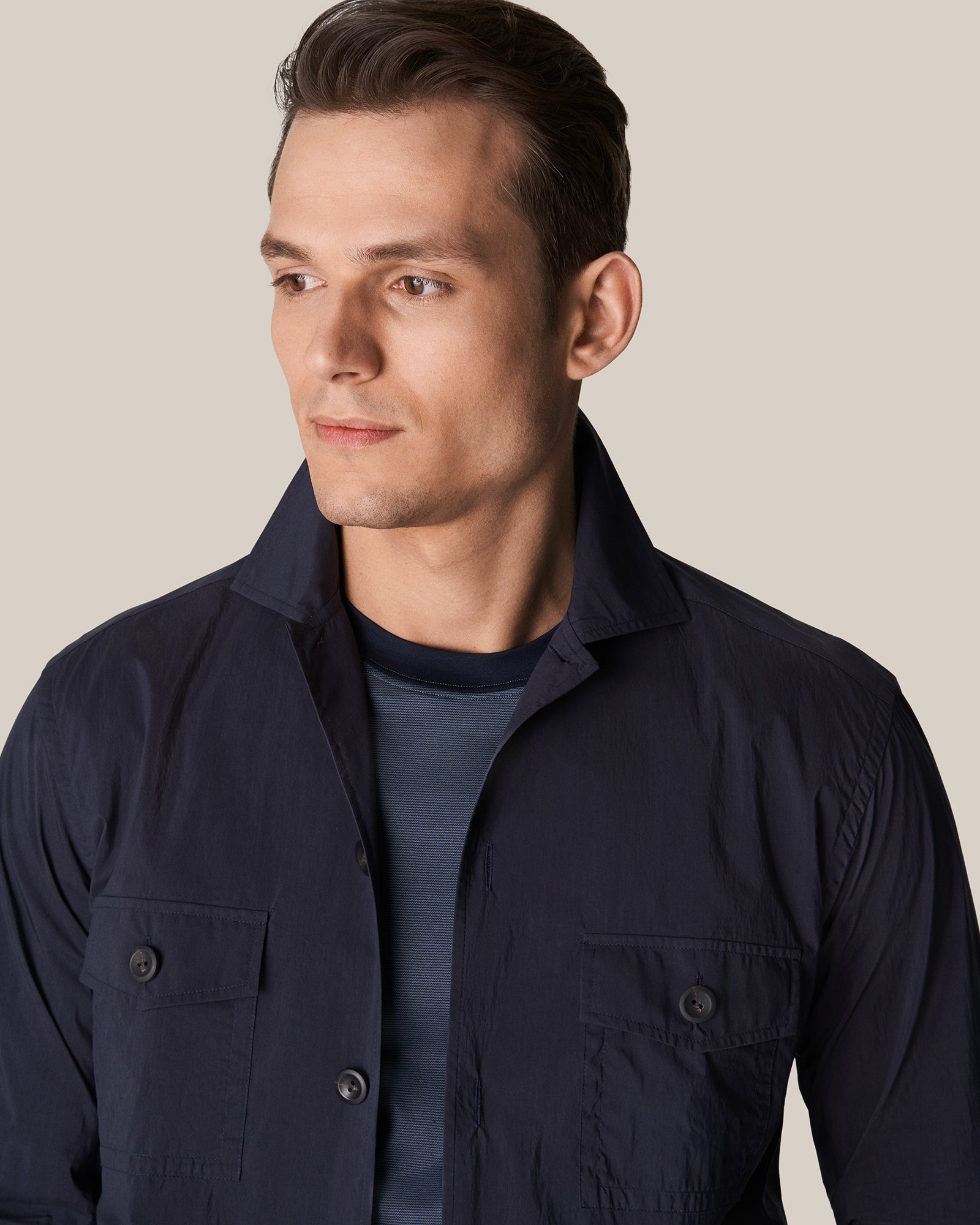ETON 10000358829 SS FILO DI SCOZIA BLUE CREW T-SHIRT