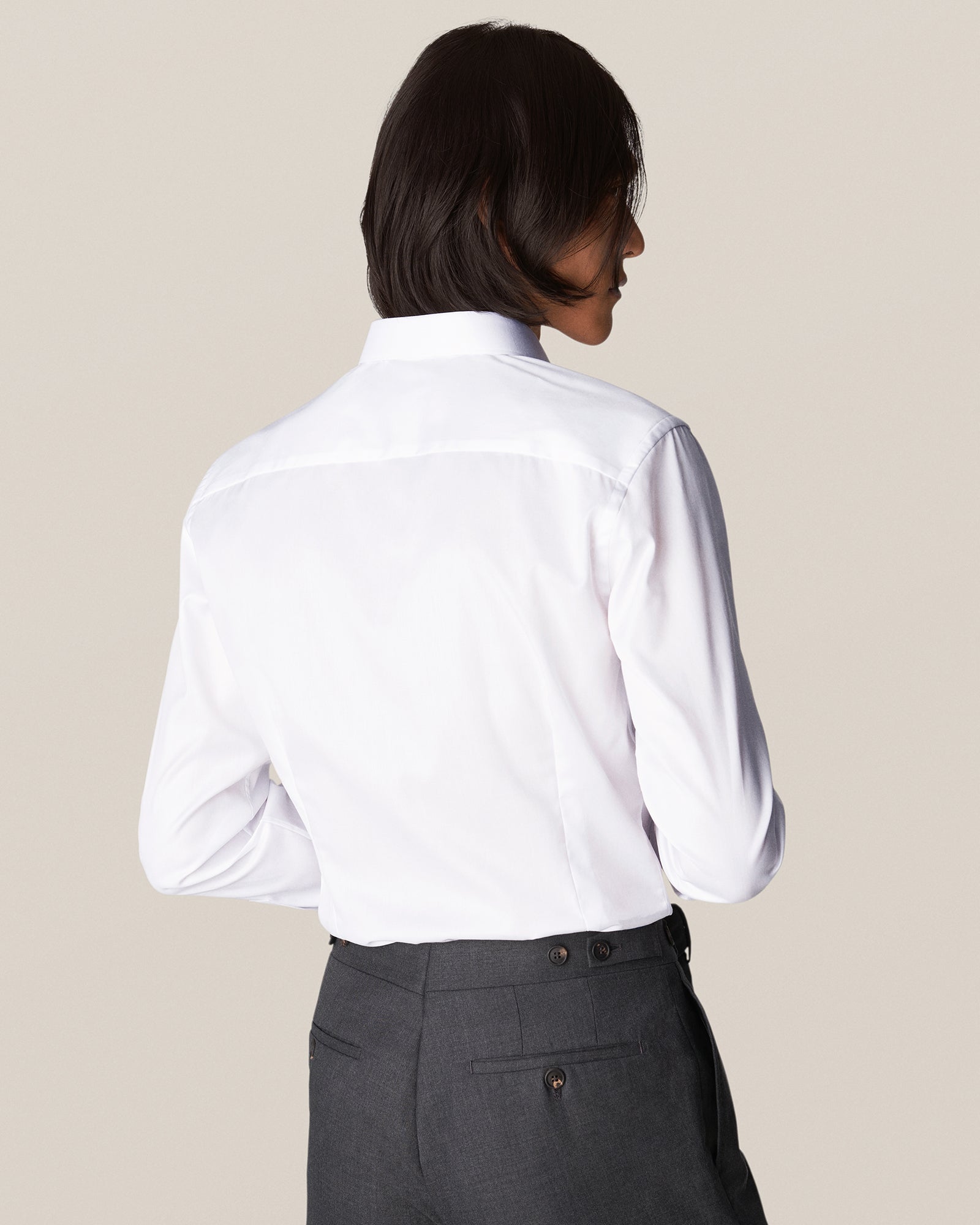 ETON 30008881100 WHITE SIGNATURE TWILL SUPER-SLIM SINGLE CUFF SHIRT