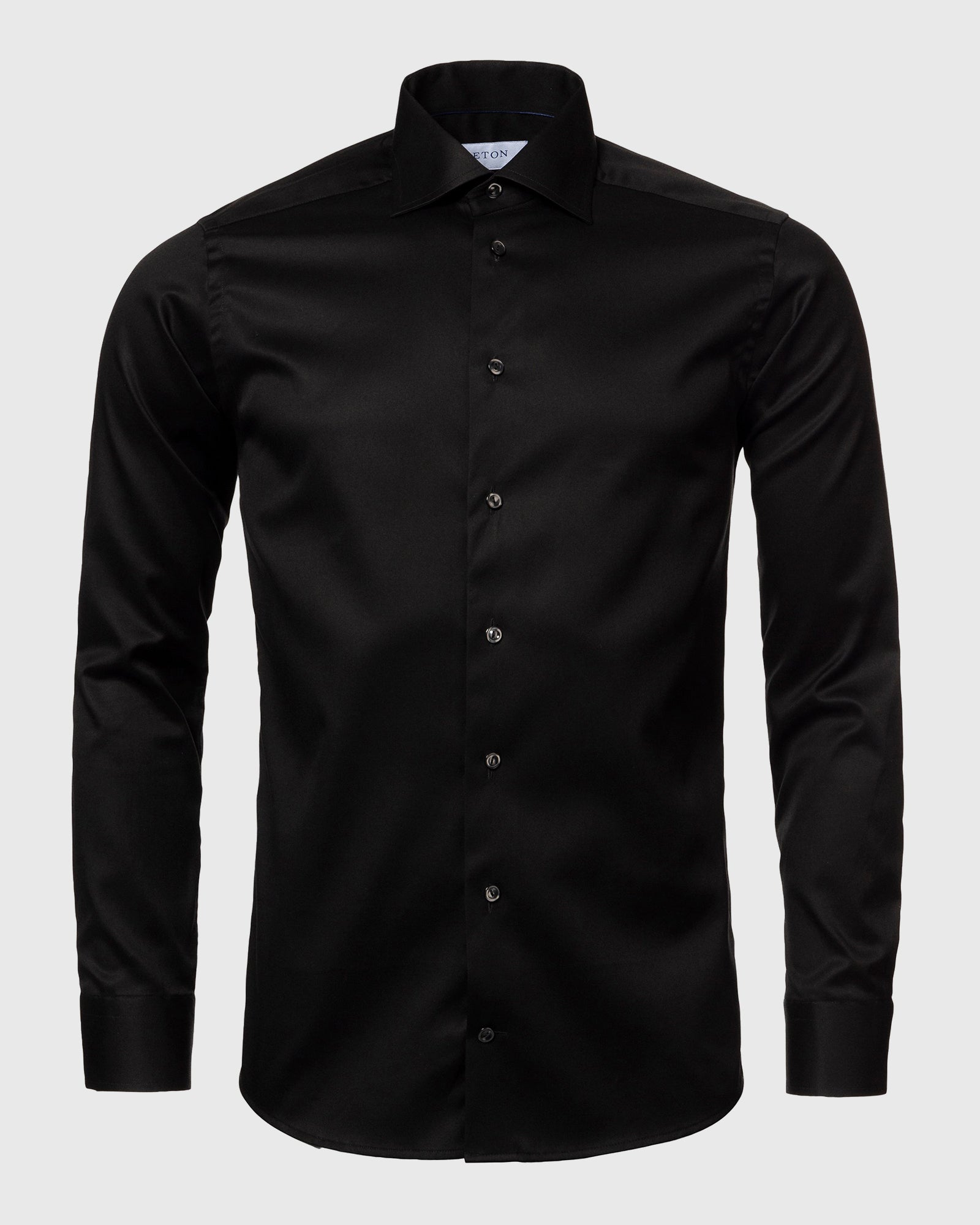 ETON 30007951118 BLACK SIGNATURE TWILL SLIM SINGLE CUFF SHIRT