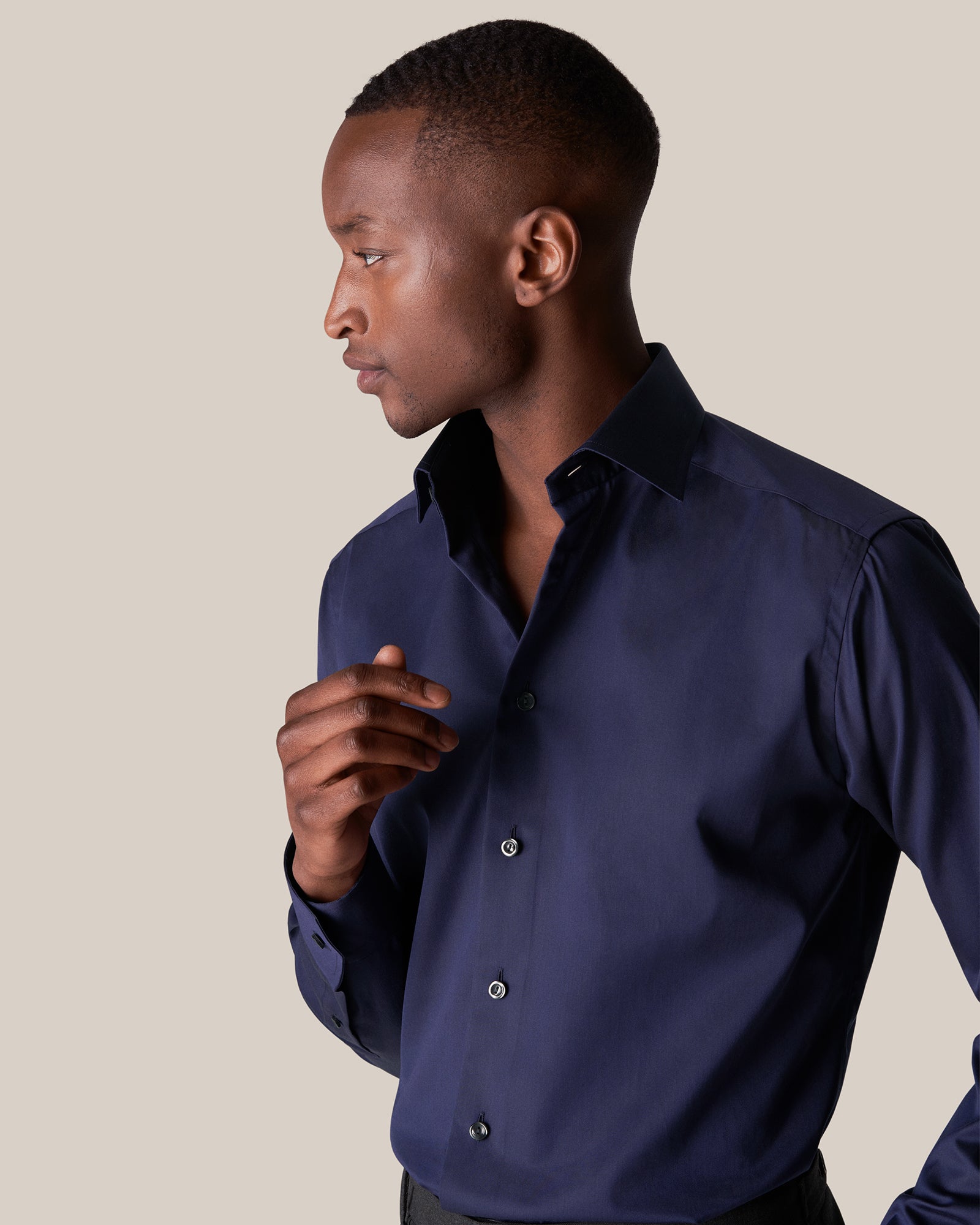 ETON 100012342 NAVY SIGNATURE TWILL SC SHIRT