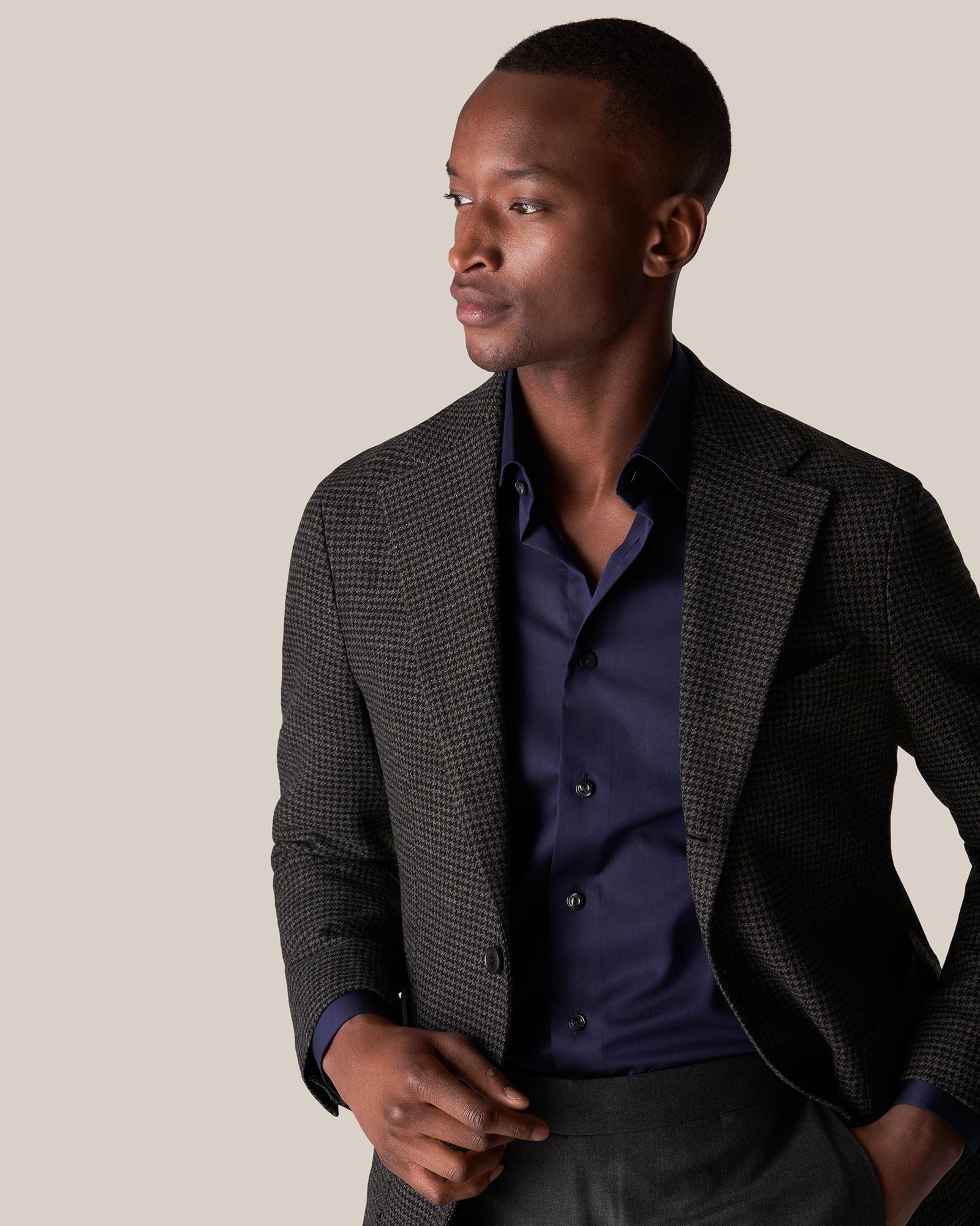 ETON 100012342 NAVY SIGNATURE TWILL SC SHIRT