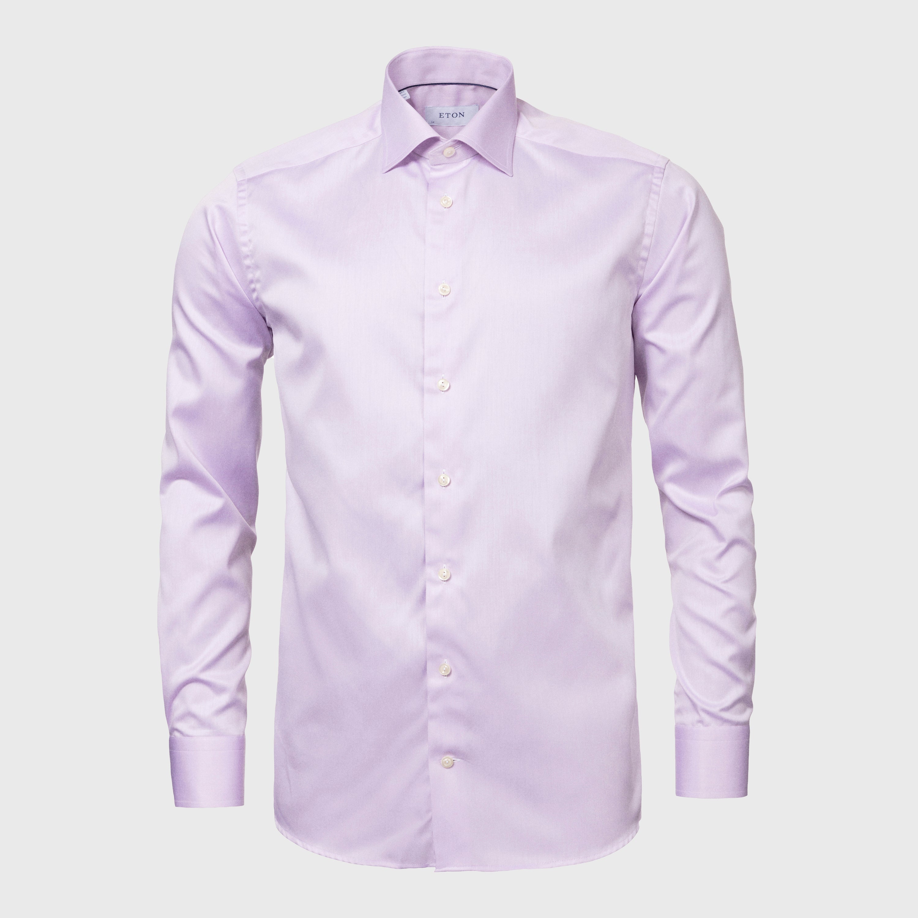 ETON 30007951174 PURPLE SIGNATURE TWILL SLIM SINGLE CUFF SHIRT