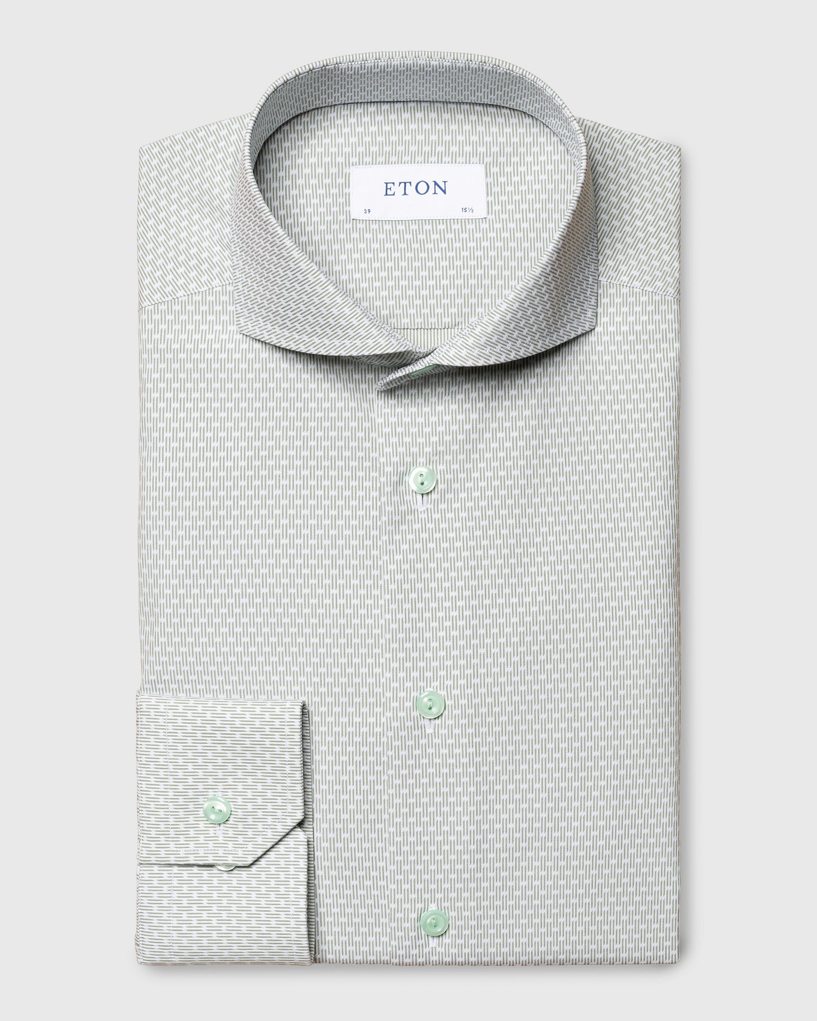 ETON 10000327065 GREEN SLIM SC SHIRT
