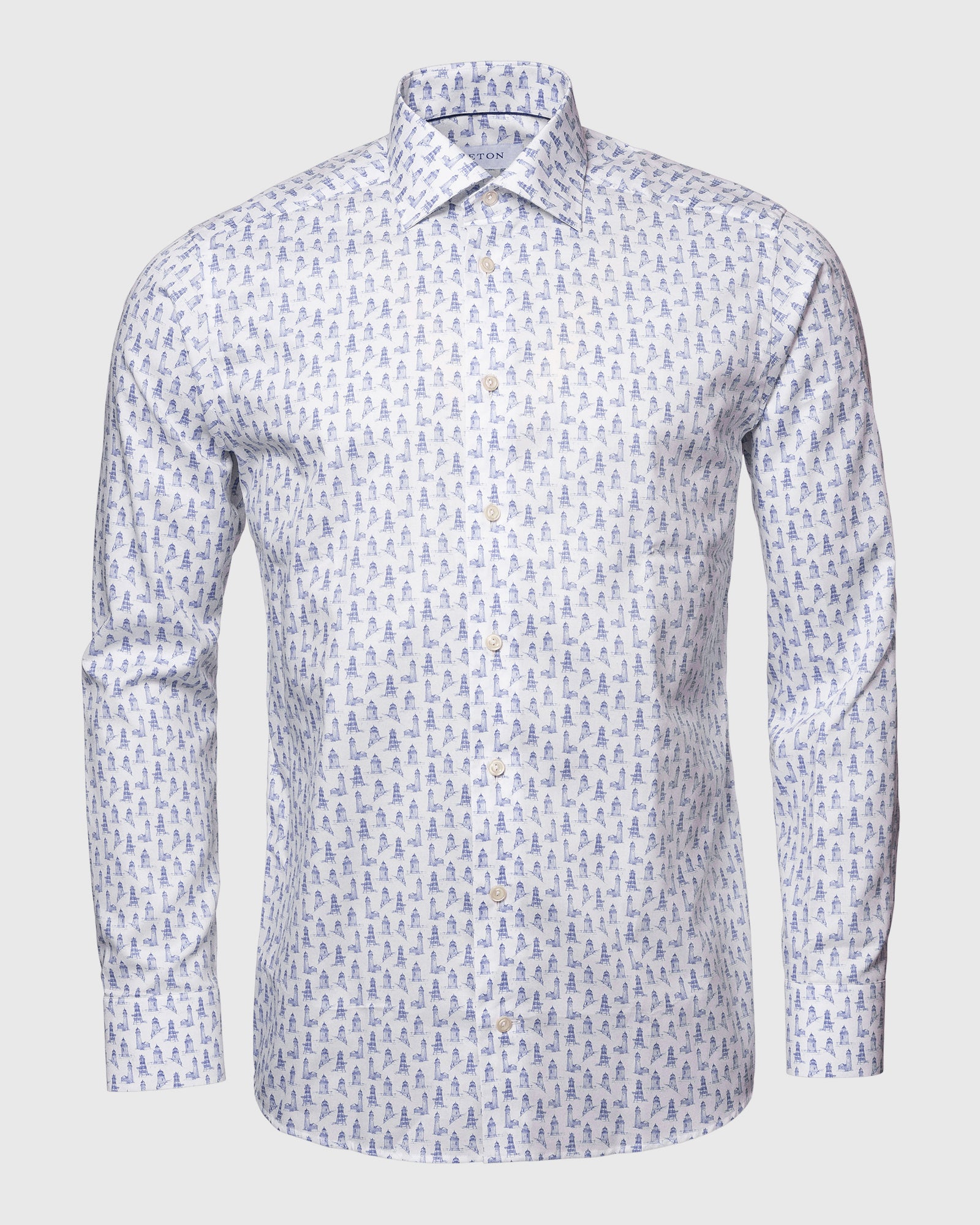 ETON 10000326125 BLUE PRINT SLIM SC SHIRT