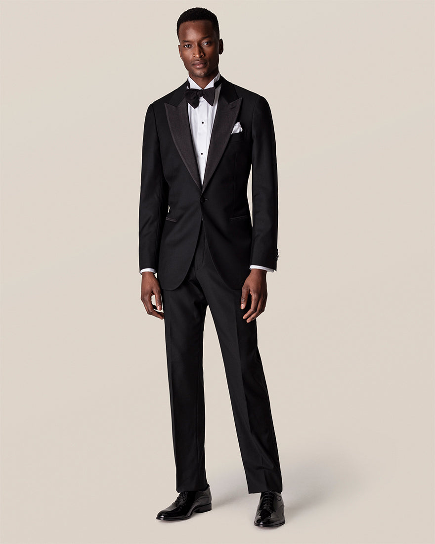 ETON 6315305100 WHITE FRENCH CUFF SLIM PLISSE TUXEDO EVENING SHIRT