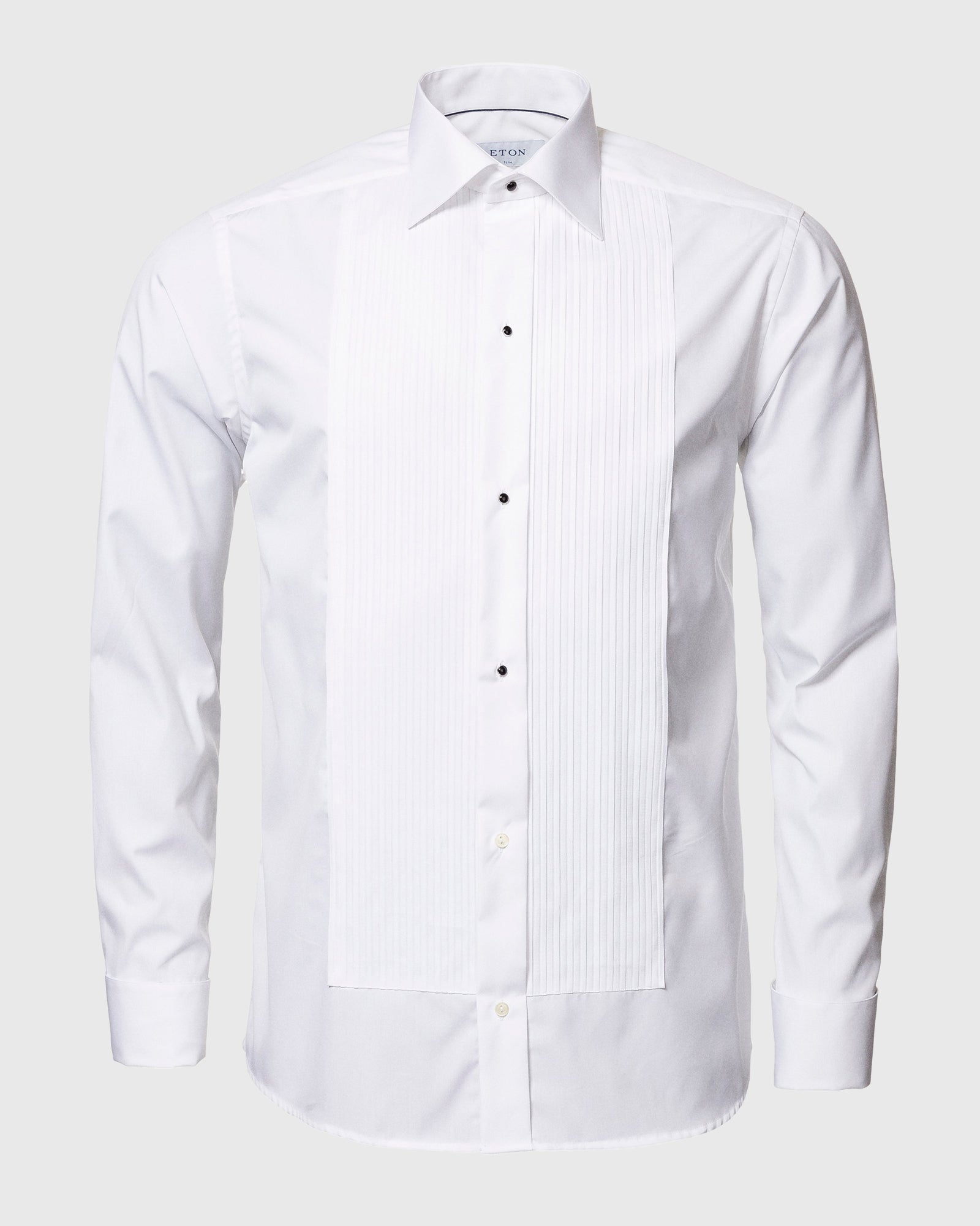 ETON 6315701000 WHITE FRENCH CUFF PLISSE TUXEDO EVENING SHIRT