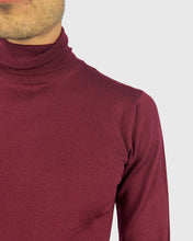 Load image into Gallery viewer, VISCONTI W23R WINE WOOL ROLL NECK / POLO NECK
