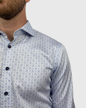 Load image into Gallery viewer, VINCENT & FRANKS S19CPR029 NAVY MEDALLION PRINT SLIM SC SHIRT