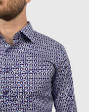 Load image into Gallery viewer, VINCENT & FRANKS S183638123B PURPLE LIBERTY PRINT SLIM SC SHIRT