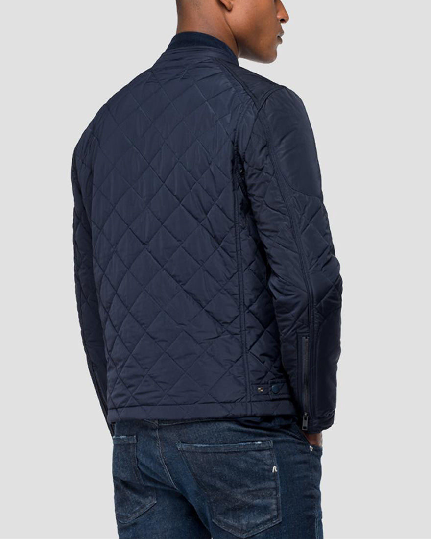 REPLAY M800083110086 NAVY BIKER JACKET BIKER JACKET