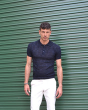 Load image into Gallery viewer, VINCENT & FRANKS S221VF SS NAVY KNITTED POLO
