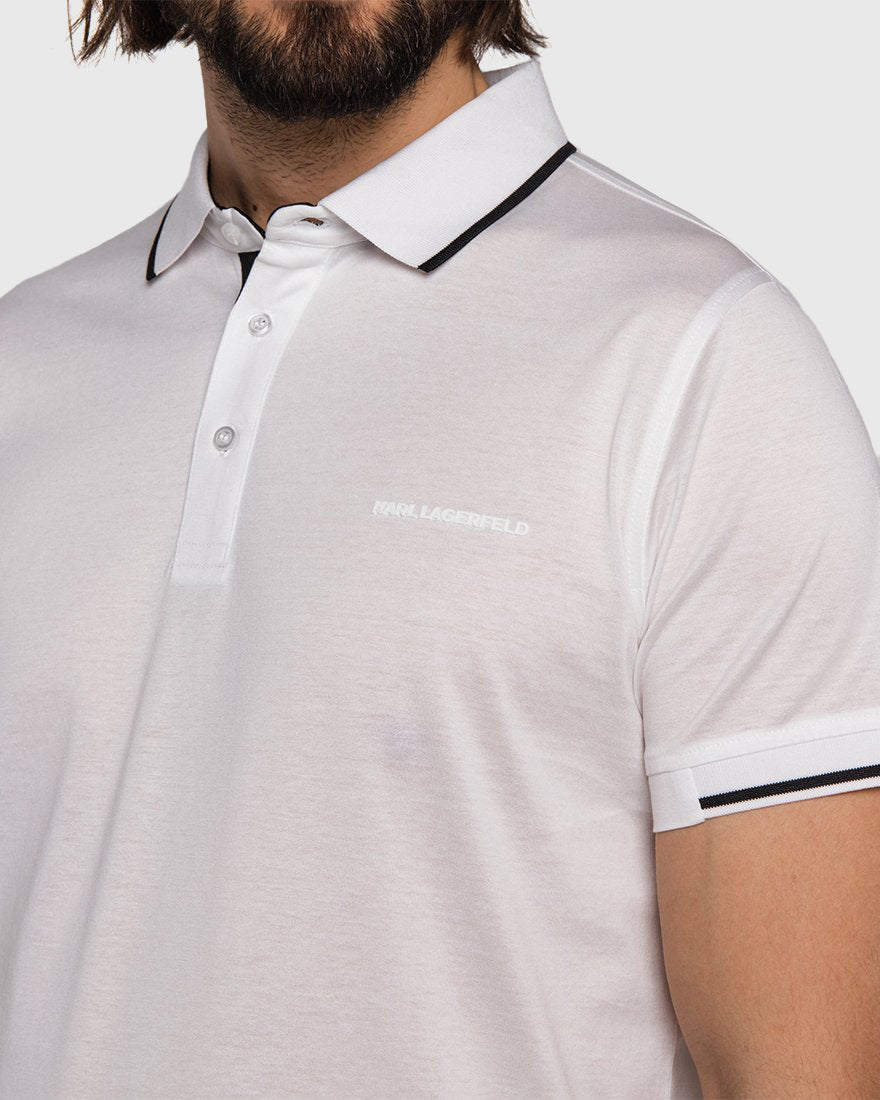 KARL LAGERFELD 755001 SS WHITE POLO