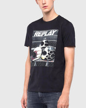 Load image into Gallery viewer, REPLAY M37302660 HELMET BLACK CREW T-SHIRT