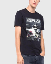 Load image into Gallery viewer, REPLAY M37302660 HELMET BLACK CREW T-SHIRT