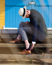 Load image into Gallery viewer, PANTHERELLA 3003FI STRIPE GREY INVISIBLE SOCKS