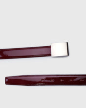 Load image into Gallery viewer, VINCENT& FRANKS / ROUGE 353M ITA MAROON PATENT LEATHER BELT