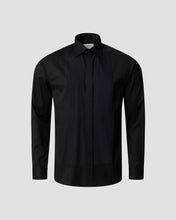 Load image into Gallery viewer, ETON 10001389118 BLACK PLISSE BIB-FRONT FRENCH CUFF EVENING SHIRT
