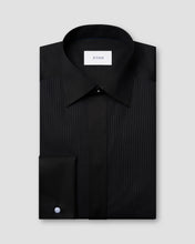 Load image into Gallery viewer, ETON 10001389118 BLACK PLISSE BIB-FRONT FRENCH CUFF EVENING SHIRT
