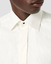 Load image into Gallery viewer, ETON 10001390002 OFF-WHITE BIB-FRONT LUREX SLIM FRENCH CUFF SHIRT
