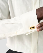 Load image into Gallery viewer, ETON 10001390002 OFF-WHITE BIB-FRONT LUREX SLIM FRENCH CUFF SHIRT
